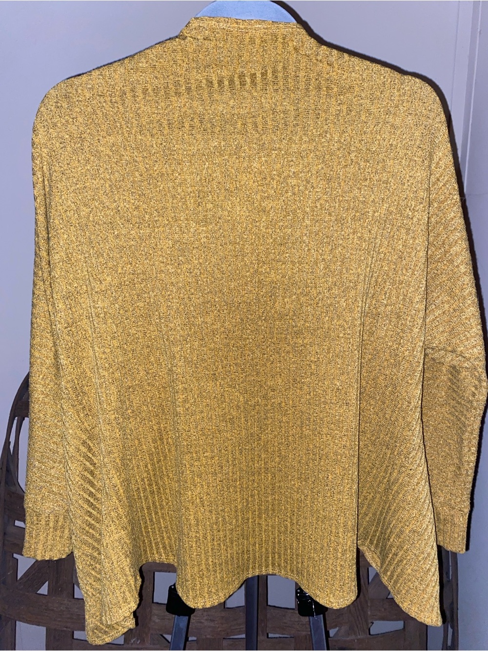 Open-Front Ribbed Sweater Cardigan - Picture 3 of 4
